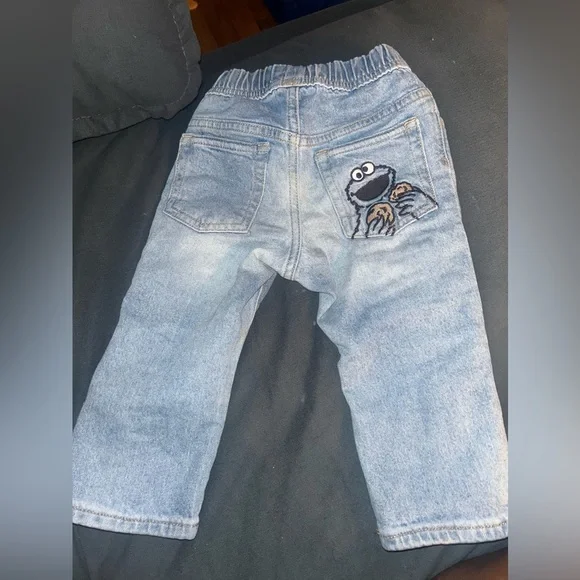 Like new Baby Sesame Street jeans - Picture 3 of 5